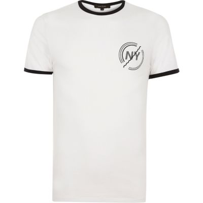 White ringer t-shirt